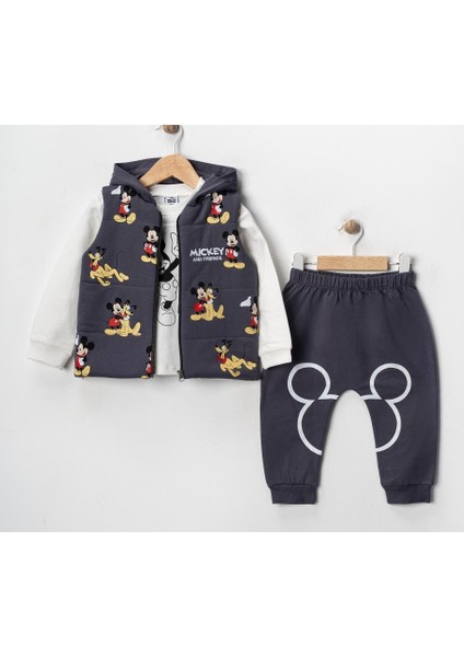 Erkek Bebek 3’lü – Yelek, Sweatshirt & Alt Takım 07173A modelleri