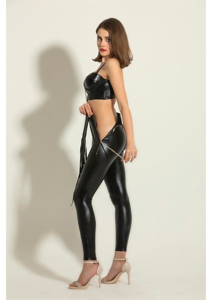 Fantezi Deri Bralet Takım Siyah (BRF6324) modelleri