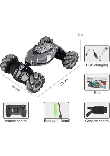 Bilekten Kontrol El Sensörlü Uzaktan Kumanda Sarjlı Işıklı Sesli 4x4 Drift Atan Akrobat Stunt Araba fiyatları