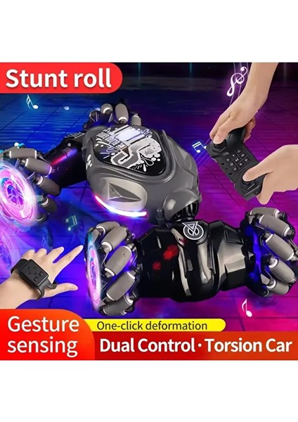 Bilekten Kontrol El Sensörlü Uzaktan Kumanda Sarjlı Işıklı Sesli 4x4 Drift Atan Akrobat Stunt Araba modelleri