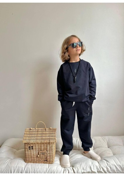 Erkek Çocuk Sweatshirt ve Eşofman Takımı Alt Üst Takım 9051Y
