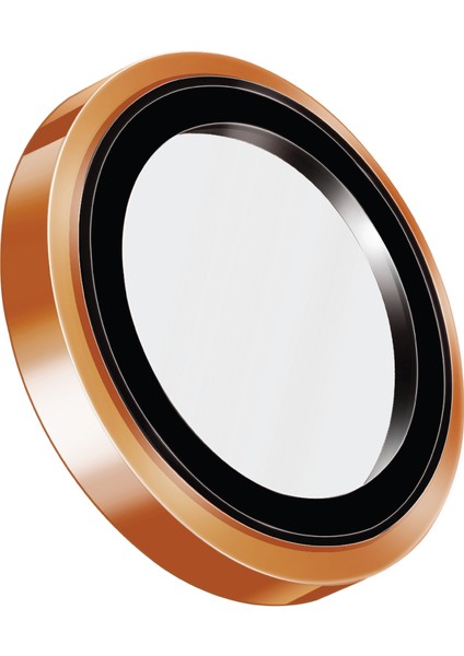 Iphone 17 Pro / Iphone 17 Pro Max Sapphire Lens Koruyucu Optix Prime Serisi Çelik Çerçeve Turuncu fiyatları