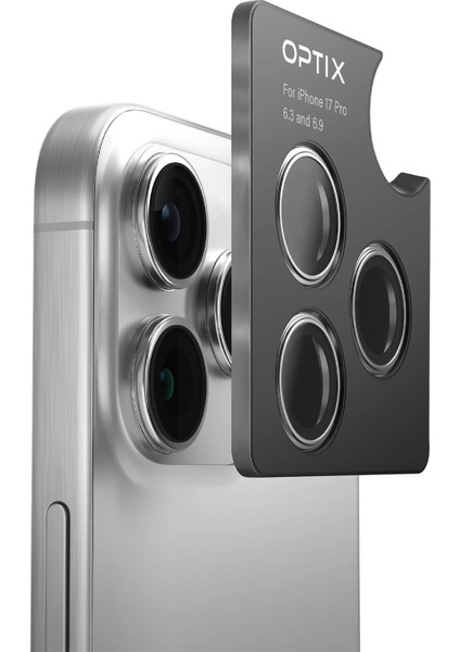 Iphone 17 Pro / Iphone 17 Pro Max Sapphire Lens Koruyucu Optix Prime Serisi Çelik Çerçeve Turuncu fırsatları