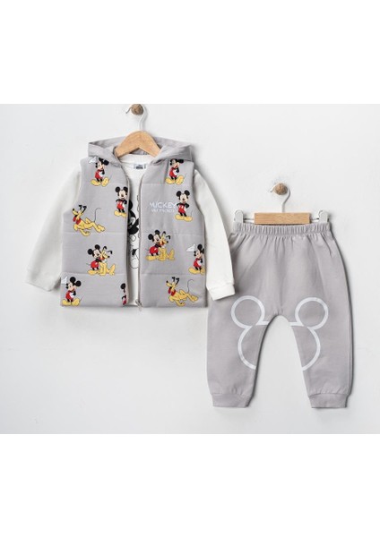 Erkek Bebek 3’lü – Yelek, Sweatshirt & Alt Takım 07173G