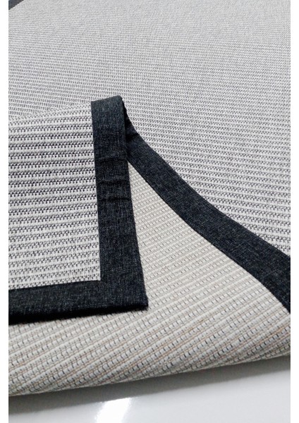 Jüt Sisal Canvas 0410B Gri Özel Bordür Dikimli Jüt Sisal fırsatları