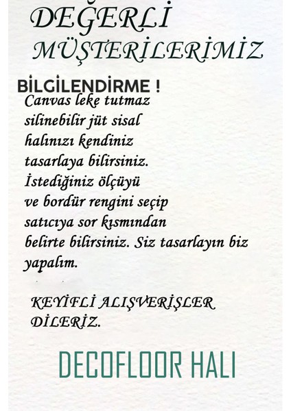 Jüt Sisal Canvas 0441B Bej-Jut Özel Bordür Di̇ki̇mli̇ Jüt Si̇sal