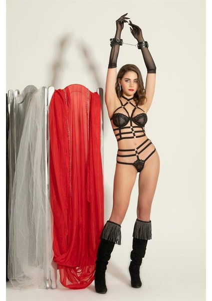 Fantezi Şerit Sütyen, String Takım Siyah (BRF6071) fiyatları