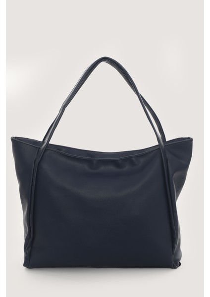 Fermuarlı Deri Tote Çantası