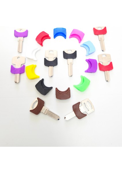 20X Renkli Bilyalı Anahtar Ayırt Etme Başlığı