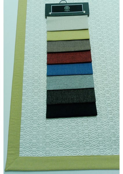 Jüt Sisal Canvas 0440B Beyaz Özel Bordür Dikimli Jüt Sisal fırsatları