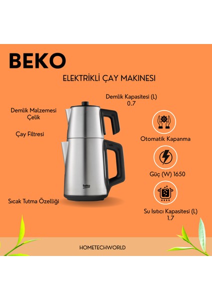 cm 5342 In 1650 W Çelik Çay Makinesi