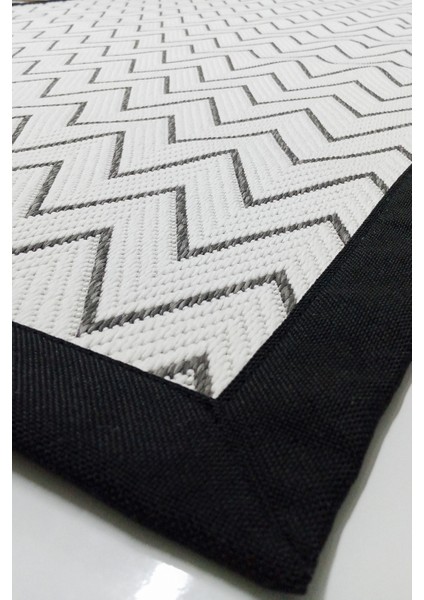 Jüt Sisal Canvas 0438B Antrasit- Beyaz Özel Bordür Dikimli Jüt Sisal fiyatları