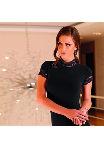 Berrak Kadın Dantelli Kısa Kollu Elastan Bluz 2144 fiyatları