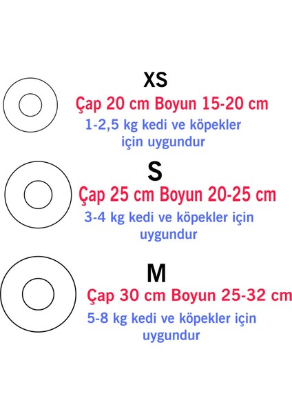 Kedi ve Köpek Yakalığı Elizabeth Yakalık, Ameliyat Sonrası Koruyucu Yakalık- Su Geçirmez Kumaş modelleri