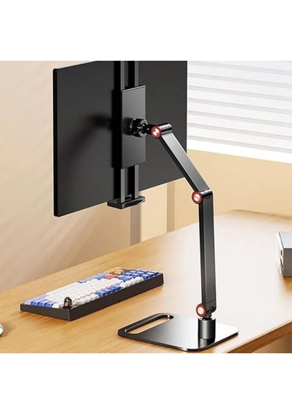 Metal Tek Kol Telefon Tablet Tutucu 12-16inç Genişletilebilir Ekran Standı fiyatları