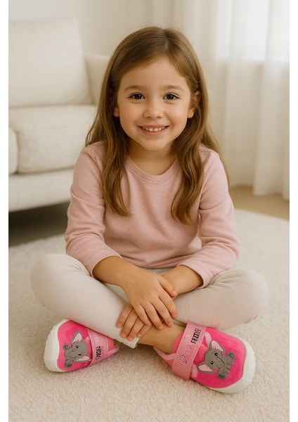 Fil Baskılı Kız Çocuk Panduf