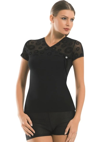 Berrak Kadın Floklu Kravize Atlet Elastane 2174