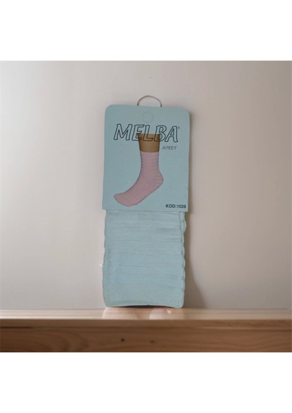 Melba Kareli Polymid Soket Çorap