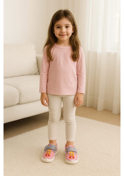 Prenses Bebek Baskılı Kız Çocuk Panduf