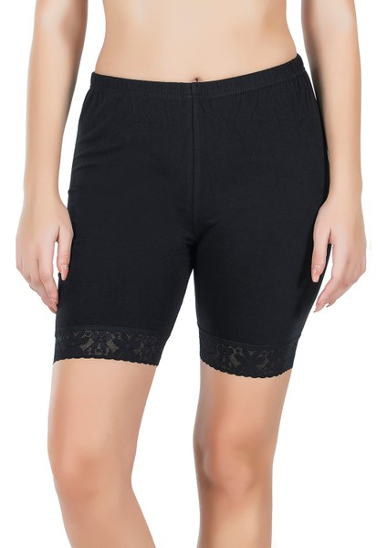 Paçası Dantelli Dizüstü Kadın Tayt 415