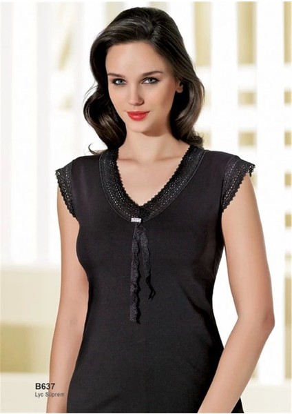 Şahinler Dantelli Taşlı Yarım Kol Atlet B637