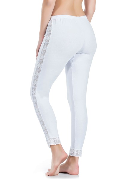 Dantel Şeritli Uzun Kadın Tayt 416 fiyatları