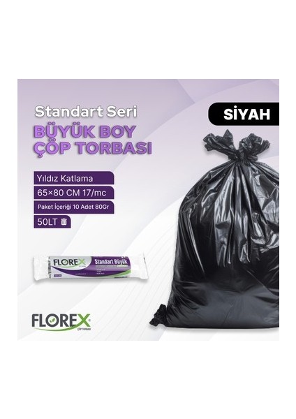 Klasik Seri Standart Çöp Torbası x 50 Paket fiyatları