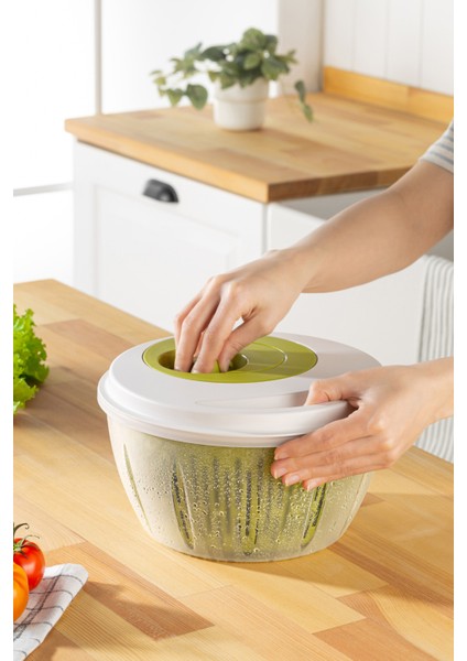 Pratik 4.5l Bpa Free Salata ve Meyve Kurutucu, Manuel Sebze ve Meyve Kurutma Aparatı