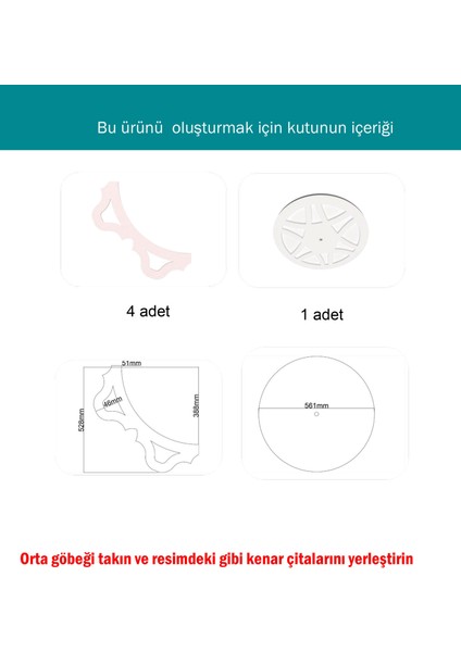 Lamba Tavan Gobegi 01-Motifli-Yuvarlak-3-Dis-Çitali fırsatları