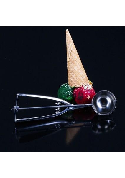 Çok Renkli Paslanmaz Çelik Dondurma ve Tatlı Kepçesi, Kurabiye Kaşığı modelleri