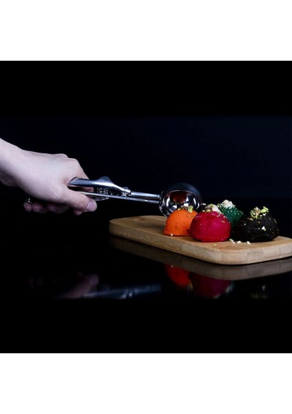 Çok Renkli Paslanmaz Çelik Dondurma ve Tatlı Kepçesi, Kurabiye Kaşığı fırsatları