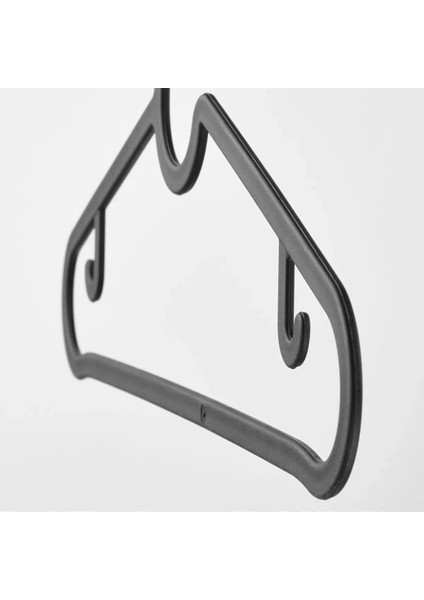 10 Adet Siyah Ince Elbise Askısı Kırılmaz Plastik Tişört Pantolon Etek Fular Bluz Kıyafet Asma modelleri