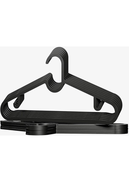 10 Adet Siyah Ince Elbise Askısı Kırılmaz Plastik Tişört Pantolon Etek Fular Bluz Kıyafet Asma indirimleri
