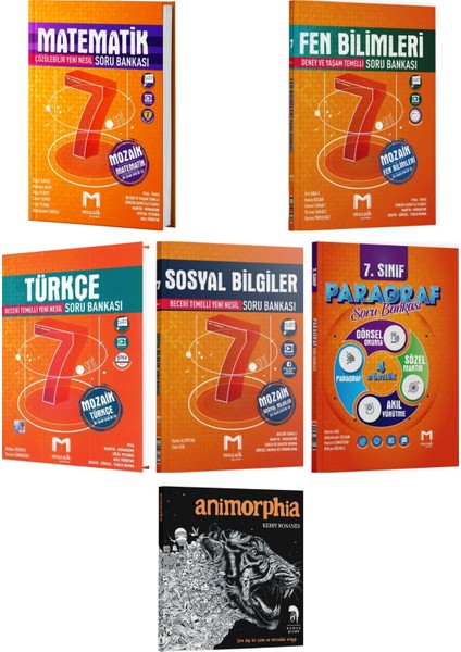 2026 Mozaik Yayınları 7. Sınıf Tüm Dersler Soru Bankası Seti (6 Kitap)
