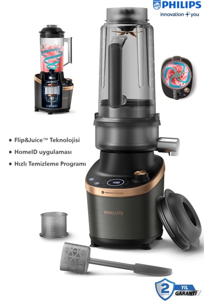 1500W Smoothie & Katı Meyve Özellikli Blender, Problend Ultra Teknoloji, 200 Farklı Tarifli + Meyve Soyacağı