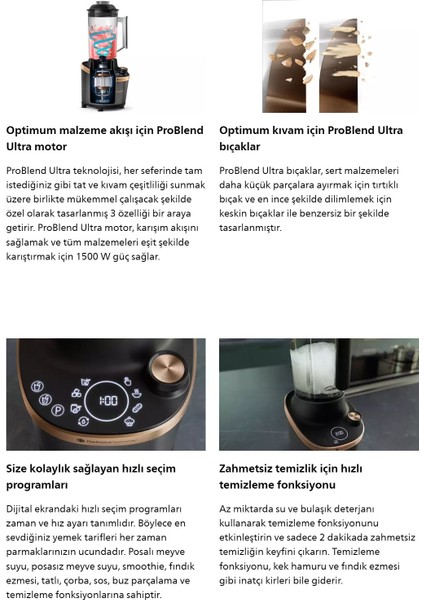 1500W Smoothie & Katı Meyve Özellikli Blender, Problend Ultra Teknoloji, 200 Farklı Tarifli + Meyve Soyacağı fırsatları