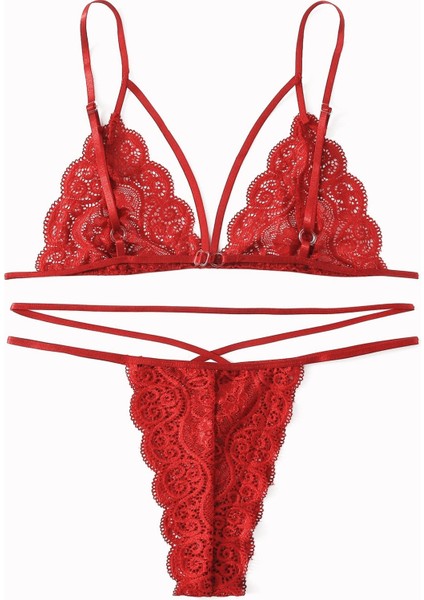 Kadın Kırmızı Dantel Sütyen Külot Takımı fiyatları