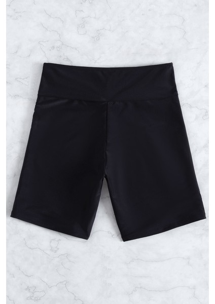 Kadın Siyah Önden Bağcıklı Deniz Şortu fiyatları