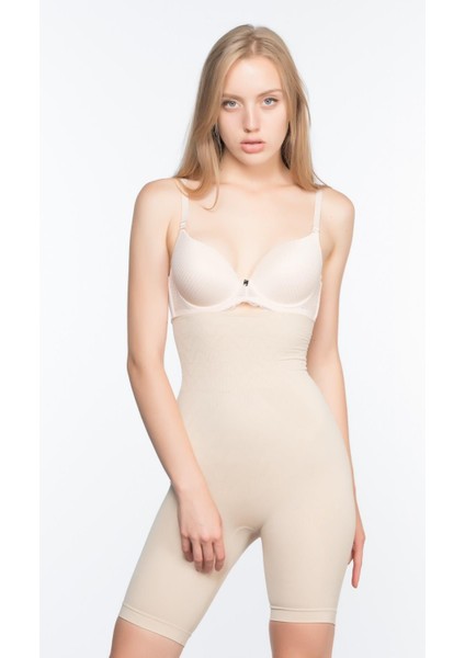 Ten Mı Emay 2074 Yüksek Bel Desenli Double Uzun Paça Korse