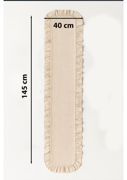 Fırfırlı Masa Runner 145X40 cm – Şık Dekoratif Masa Örtüsü fırsatları