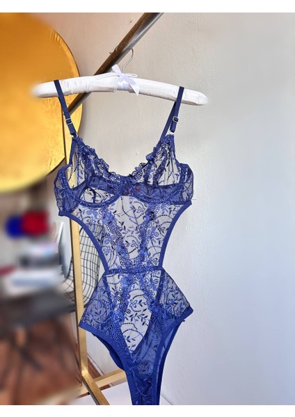 Dantelli Desteksiz Balenli Tül Body/bodysuit - B Cup 75-80-85-90