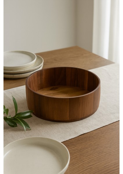 Oval Ahşap Kase 24.5 x 8 cm – Kahvaltı, Kurabiye ve Atıştırmalık Kasesi fırsatları