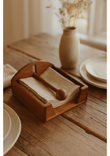 Ahşap Kare Dekoratif Peçetelik – Masa Üstü Dekoratif Peçete Tutucu modelleri