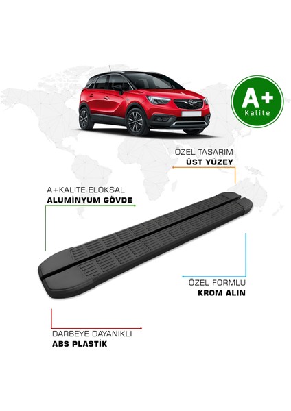 Opel Crossland x Yan Basamak 2017 Model ve Sonrası S-Line Siyah