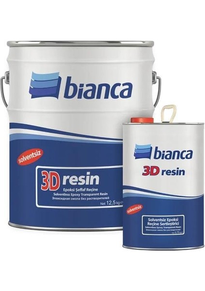 3D Resin Solventsiz Epoksi Şeffaf Reçine 20 kg