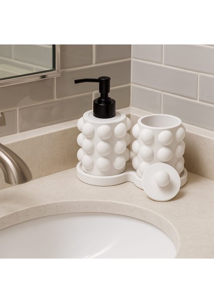 Beton Buble Sıvı Sabunluk Set