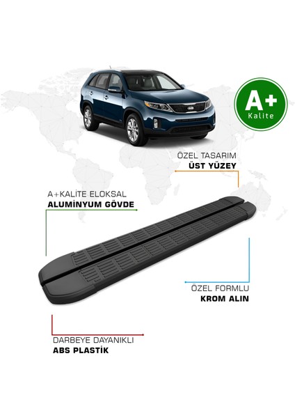 Kia Sorento Yan Basamak 2014 – 2021 Model S-Line Siyah