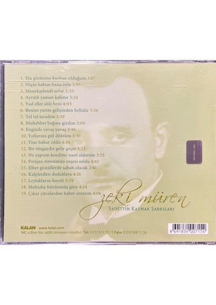 CD Zeki Müren Sadettin Kaynak Şarkıları CD fiyatları