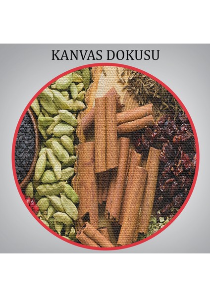 Mutfak Masasın Da Baharatlar Dekoratif Kanvas Duvar TABLOSU-3659