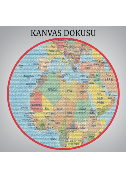 Dünya Haritası Dekoratif Kanvas Tablo 1080